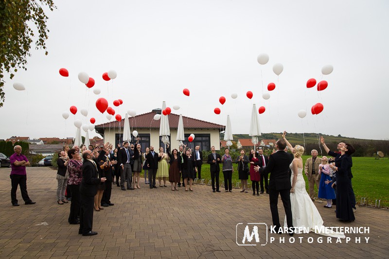 Wieder angekommen durften die Ballons nicht fehlen