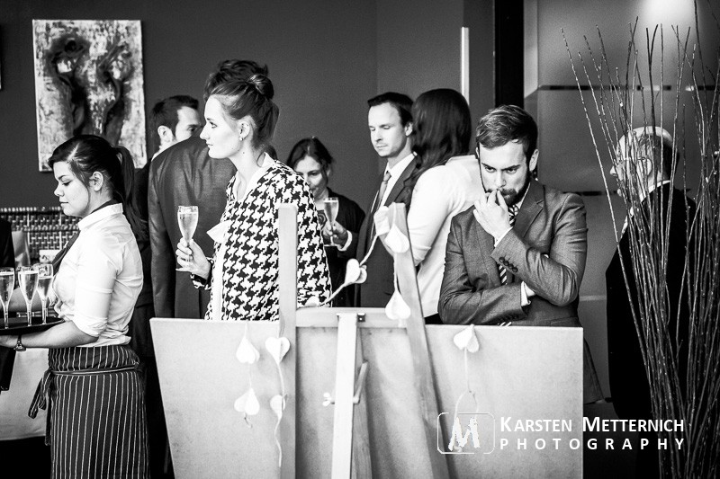 Nach dem Sektempfang ging es in die Location