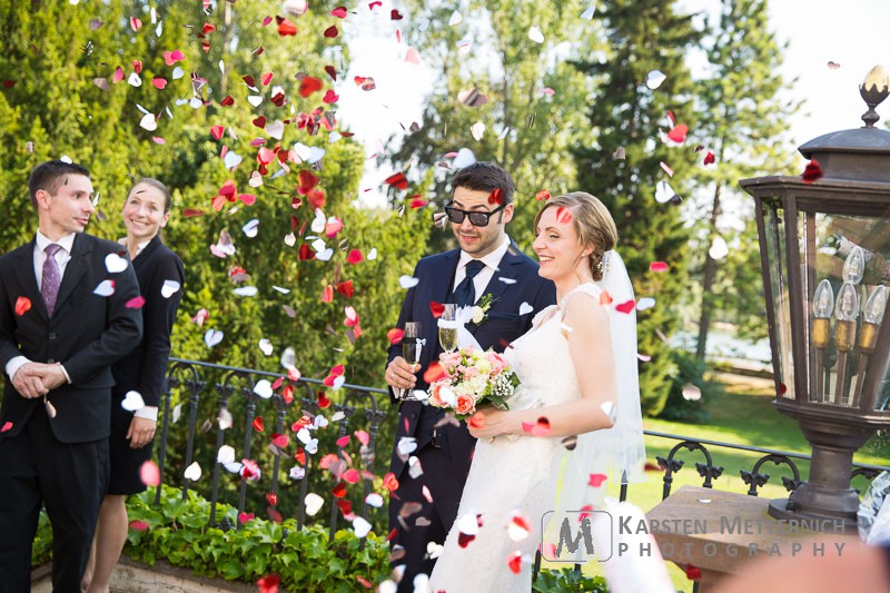 Angekommen zum Sektempfang...