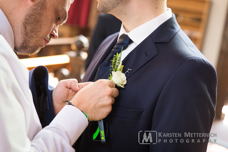 Die lezten Vorbereitungen vor der Kirche...