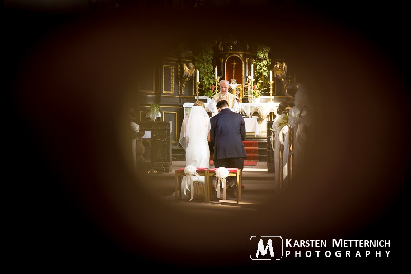 Der Blick durch das nicht vorhandene Schlüsselloch - ein besonderer Wunsch der Braut...