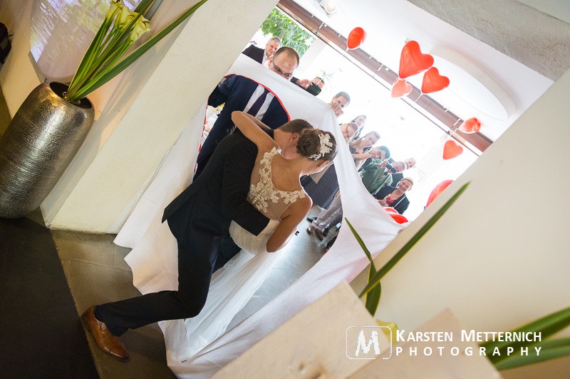 Der Weg zur Feier war dagegen etwas beschwerlicher