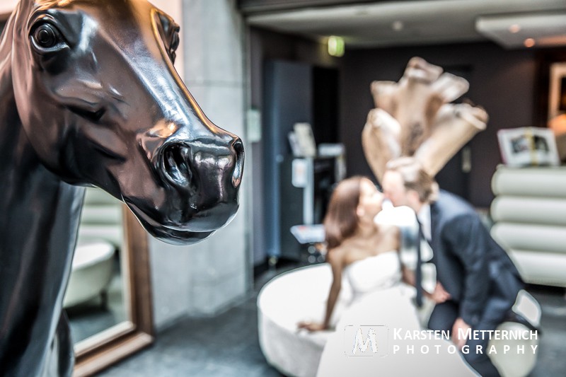 Und das Pferd in der Lobby ist cool