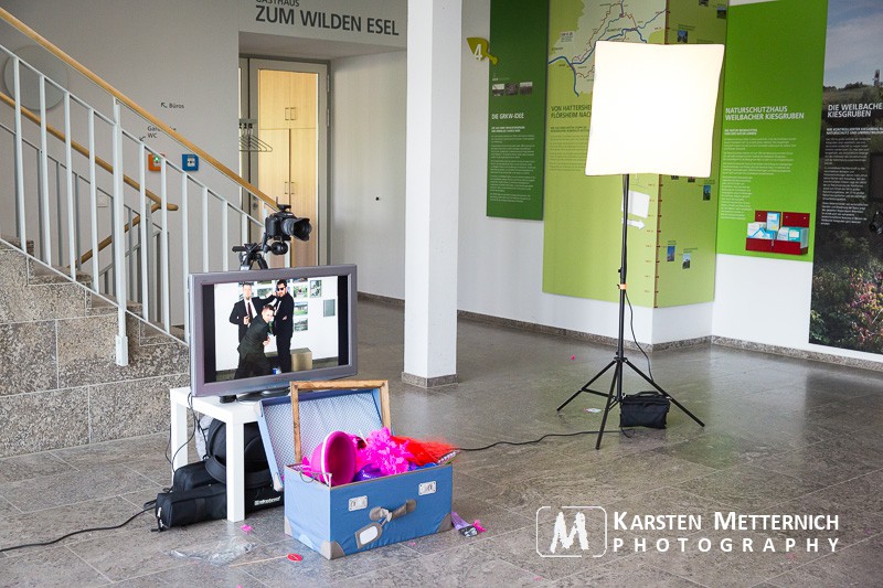 Später war der Photobooth dann aufgebaut