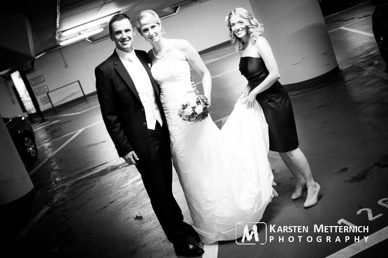 Hochzeitsbild - schwarz/weiß