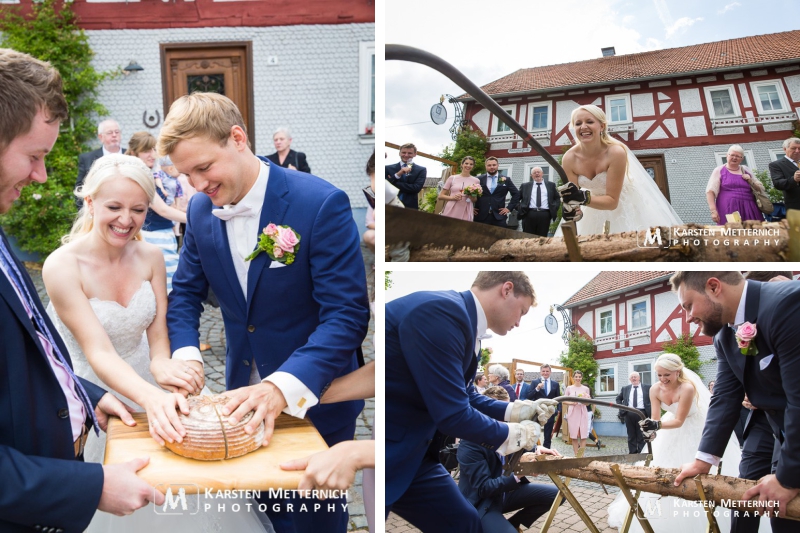 Was man als Hochzeitspaar so alles schneiden muss...