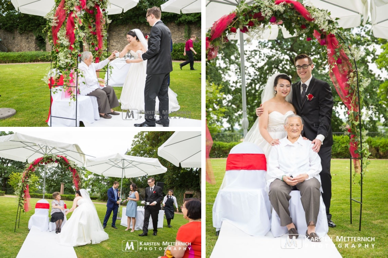 Hierbei stehen die Familien und nicht das Brautpaar im Vordergrund