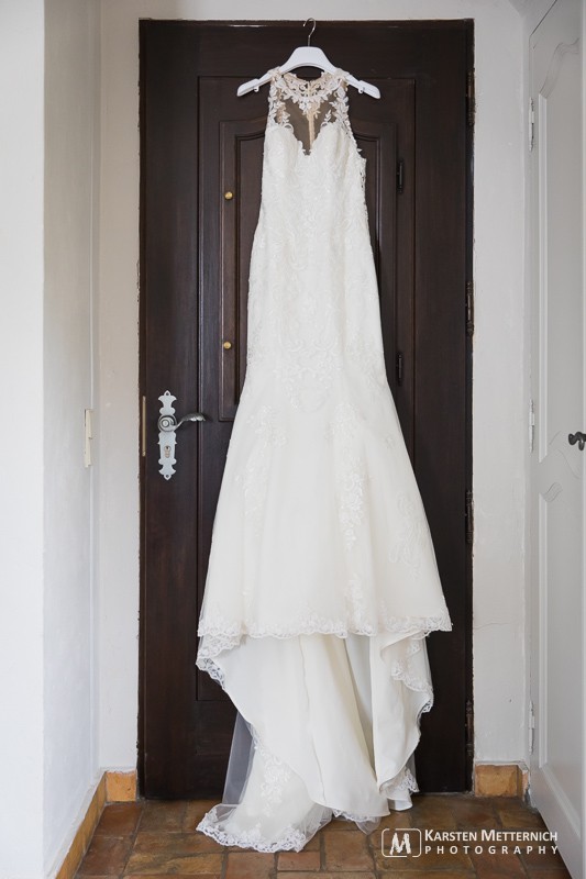 Brautkleid vor dem Getting Ready